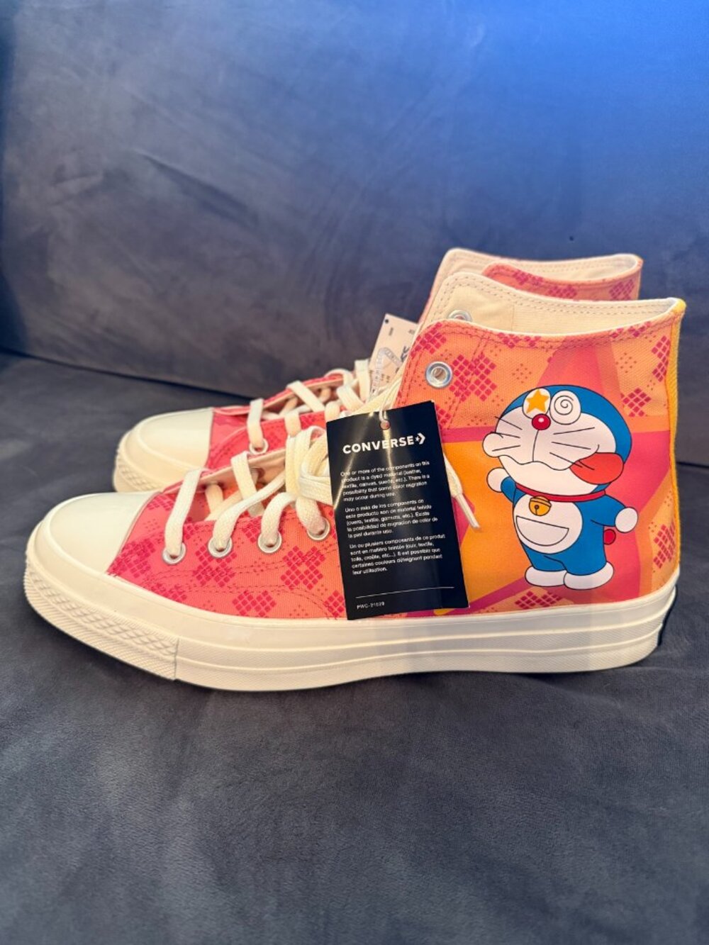 Converse Chuck 70 Hi x Doraemon Habanero Gold Sneakers NWT M10 W12